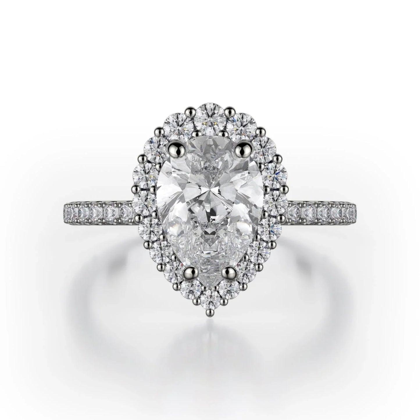 MICHAEL M Engagement Rings 18K White Gold Defined R739-2PR R739-2PR-WG