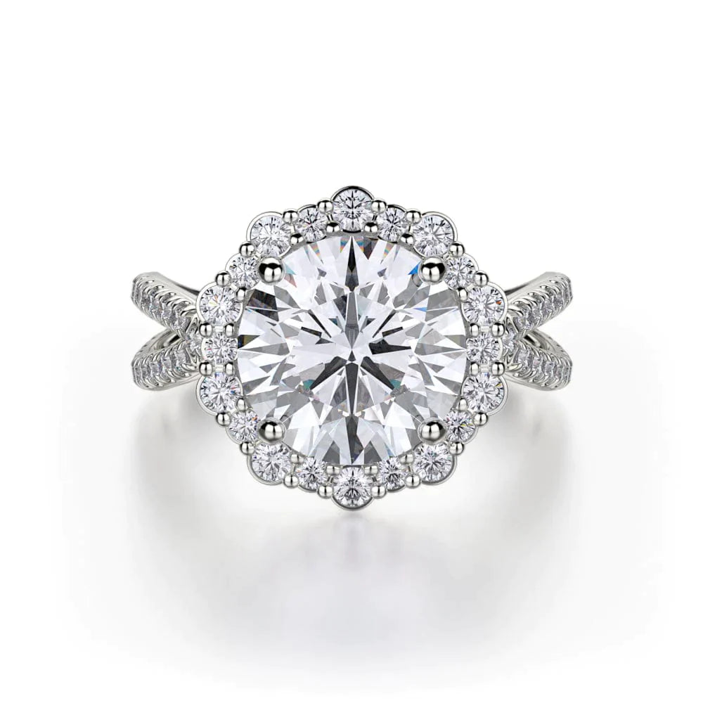 MICHAEL M Engagement Rings 18K White Gold Defined R740-2 R740-2WG