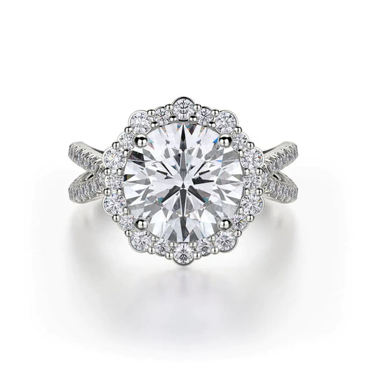 MICHAEL M Engagement Rings 18K White Gold Defined R740-2 R740-2WG