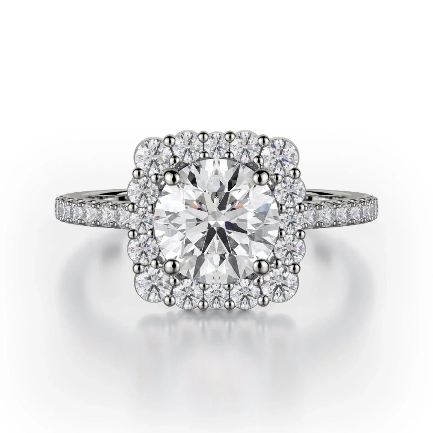 MICHAEL M Engagement Rings 18K White Gold Defined R784-2 R784-2WG