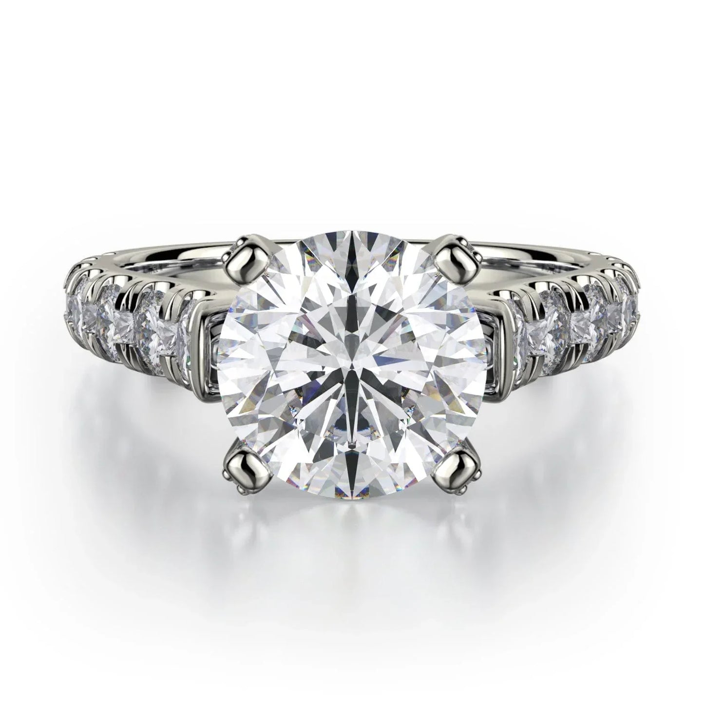 MICHAEL M Engagement Rings 18K White Gold Europa R255-2 R255-2WG