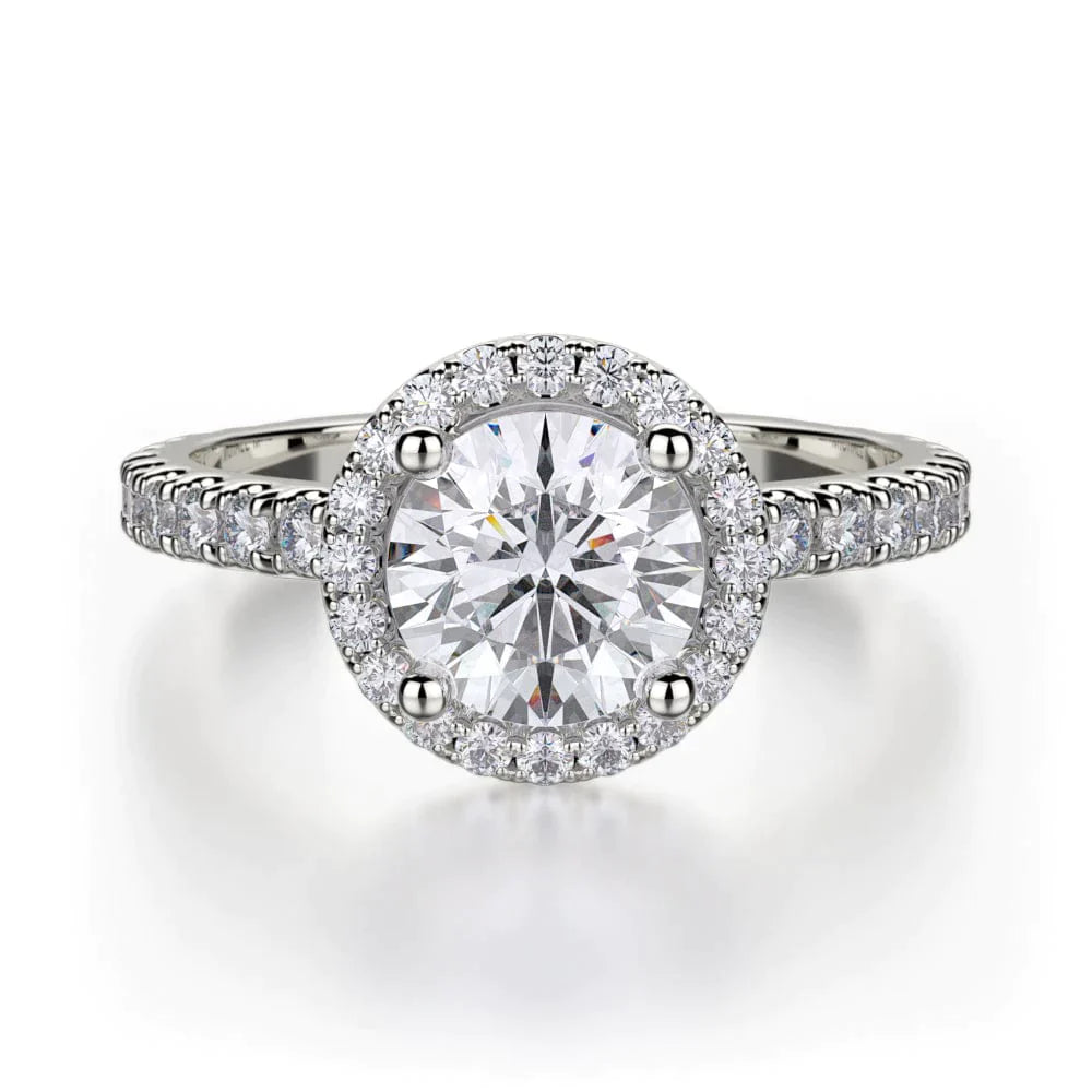 MICHAEL M Engagement Rings 18K White Gold Europa R320S-1 R320S-1WG