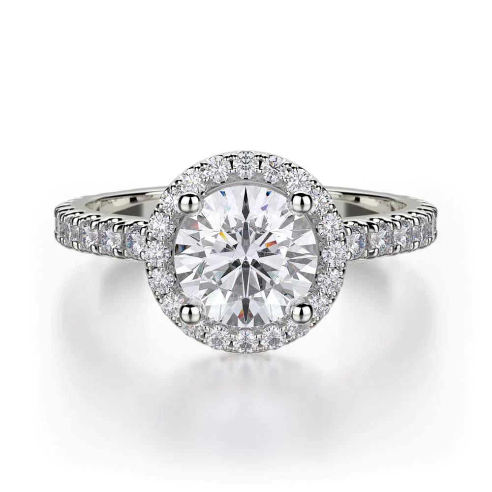 MICHAEL M Engagement Rings 18K White Gold Europa R320S-1 R320S-1WG