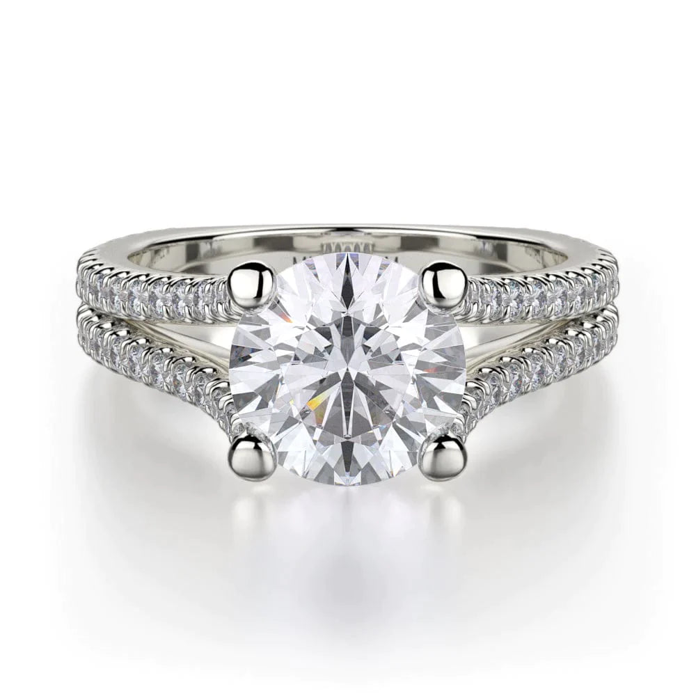 MICHAEL M Engagement Rings 18K White Gold Europa R437-1.5 R437-1.5WG