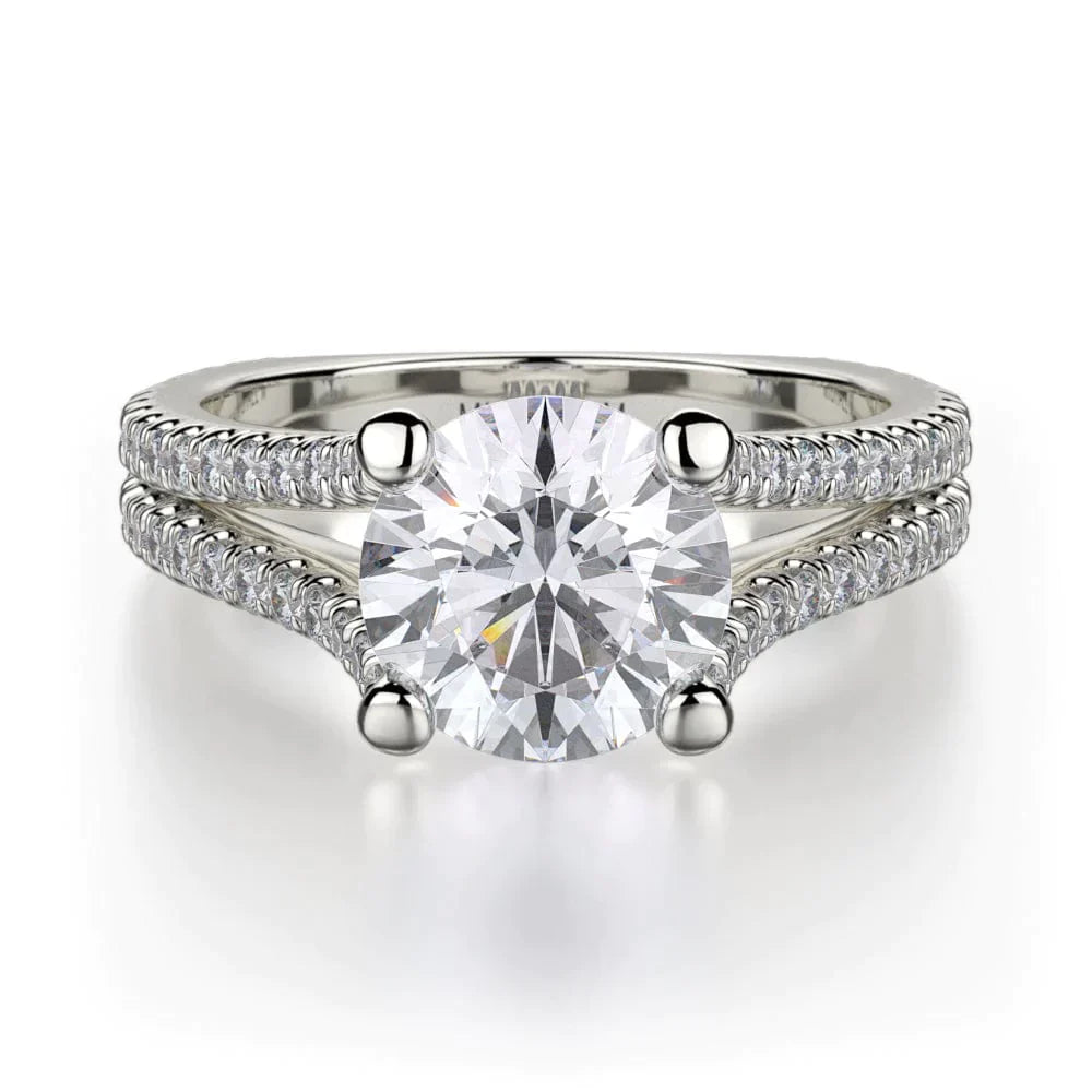 MICHAEL M Engagement Rings 18K White Gold Europa R437-1.5 R437-1.5WG