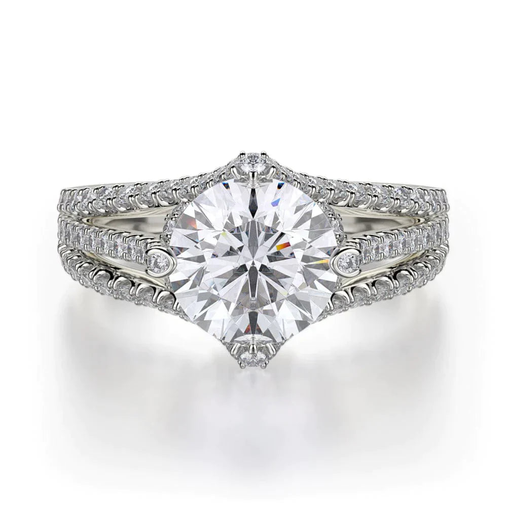 MICHAEL M Engagement Rings 18K White Gold Europa R439-2 R439-2WG