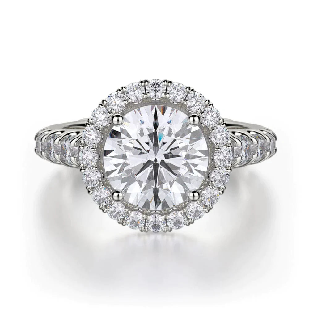 MICHAEL M Engagement Rings 18K White Gold Europa R440L-2 R440L-2WG