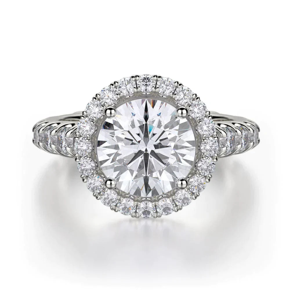 MICHAEL M Engagement Rings 18K White Gold Europa R440L-2 R440L-2WG