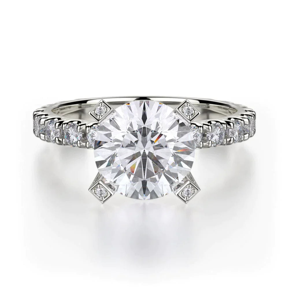 MICHAEL M Engagement Rings 18K White Gold Europa R442-2 R442-2WG