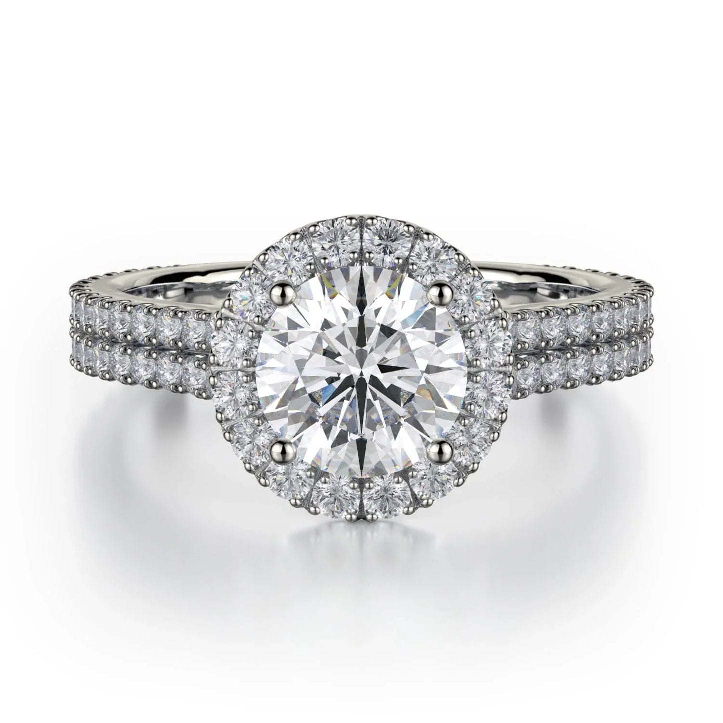 MICHAEL M Engagement Rings 18K White Gold Europa R456-1 R456-1WG