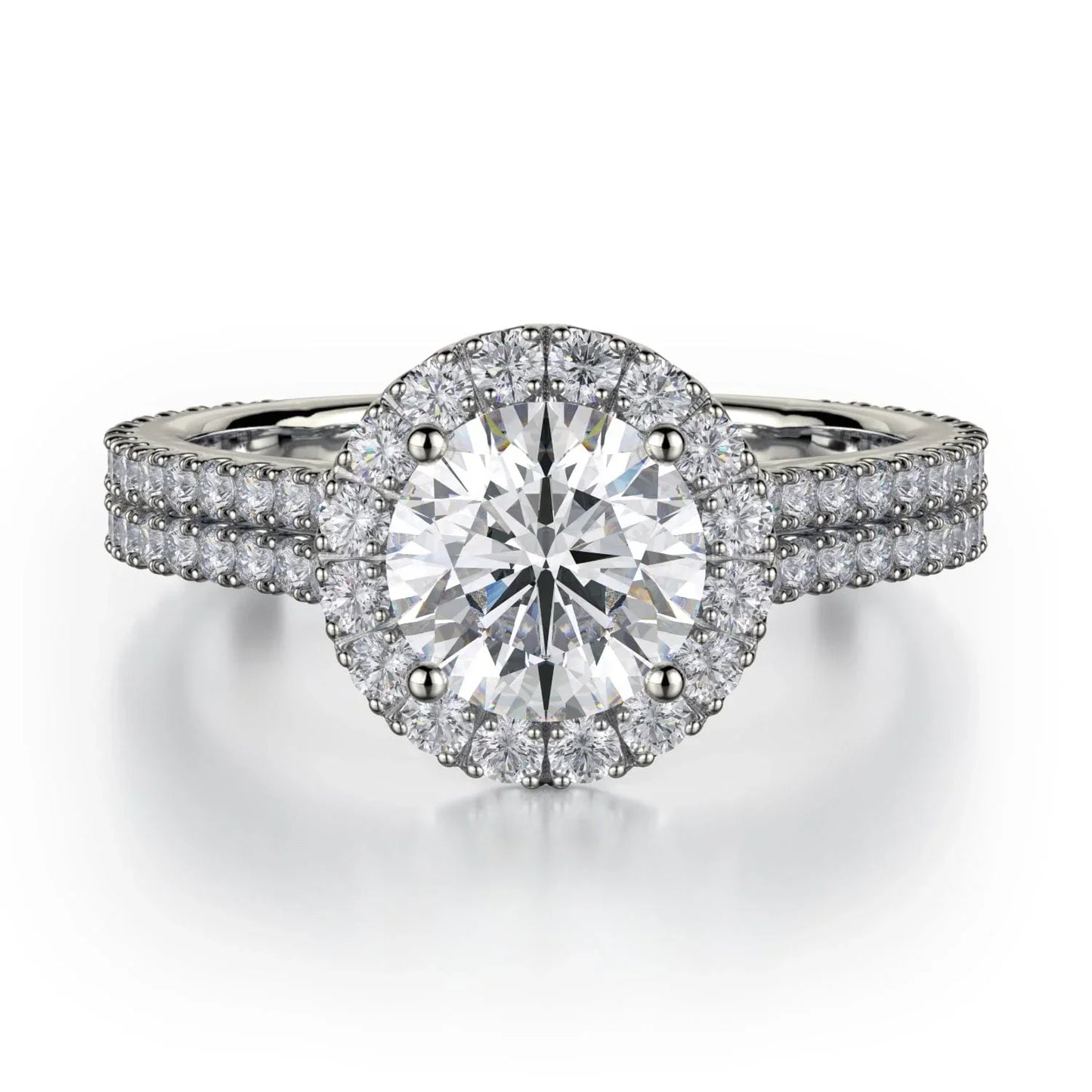 MICHAEL M Engagement Rings 18K White Gold Europa R456-1 R456-1WG