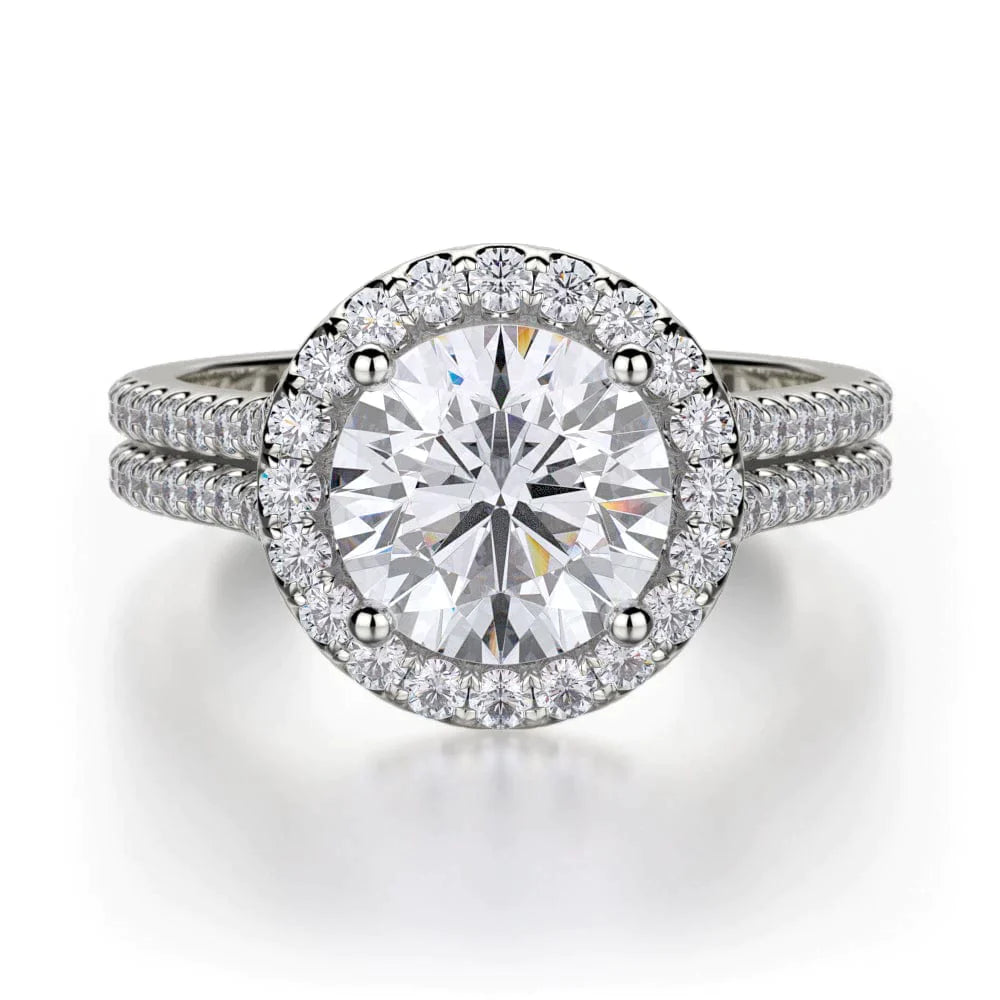 MICHAEL M Engagement Rings 18K White Gold Europa R456-2 R456-2WG