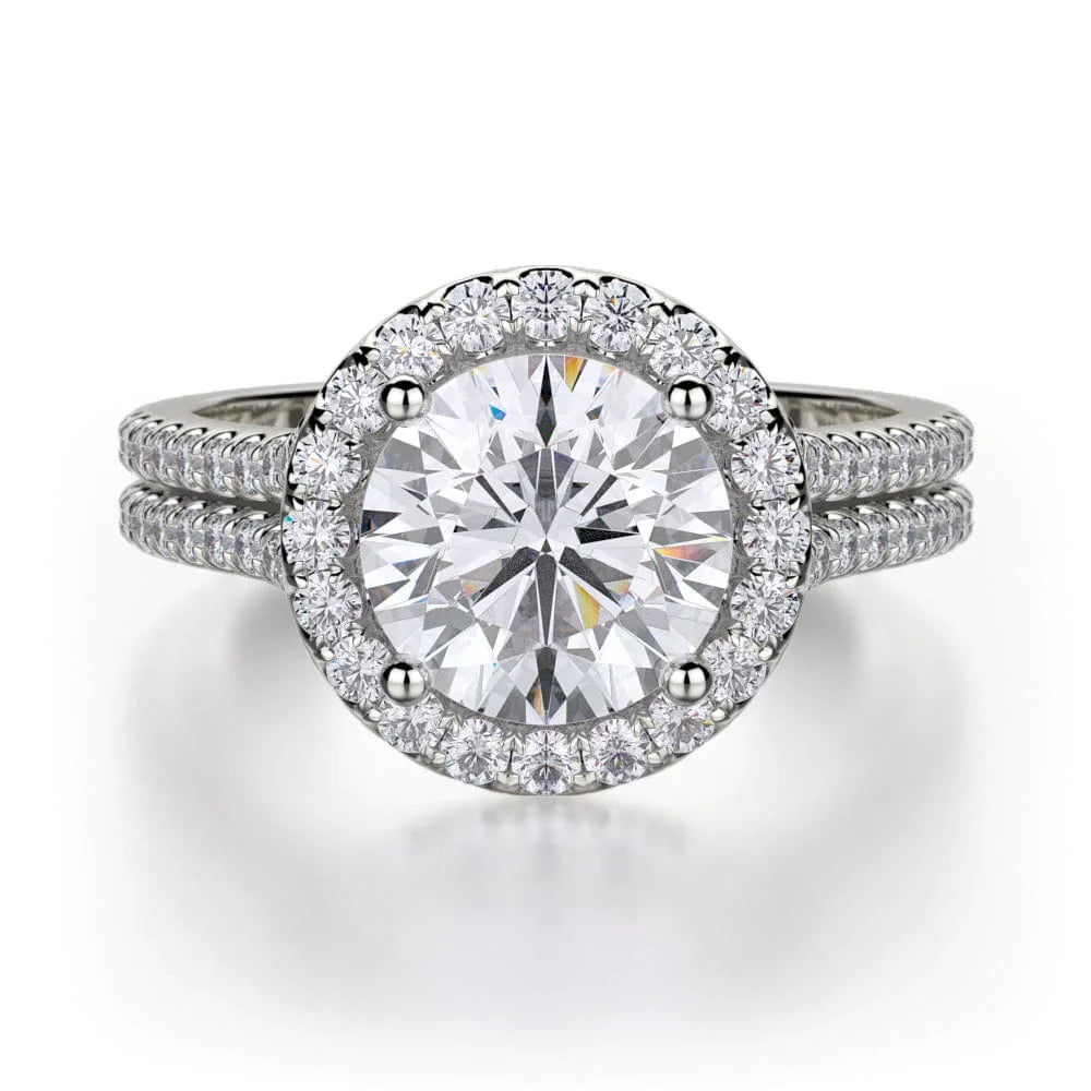 MICHAEL M Engagement Rings 18K White Gold Europa R456-2 R456-2WG
