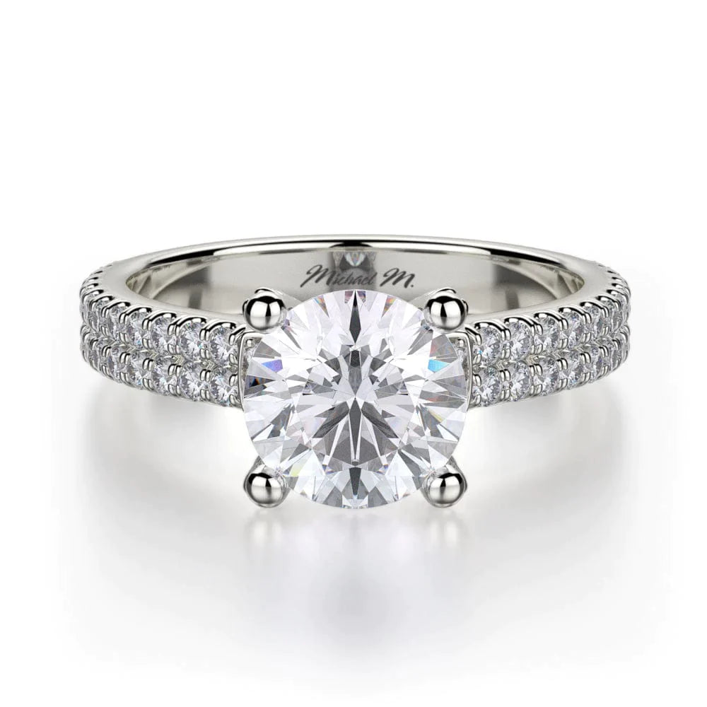 MICHAEL M Engagement Rings 18K White Gold Europa R483-1 R483-1WG