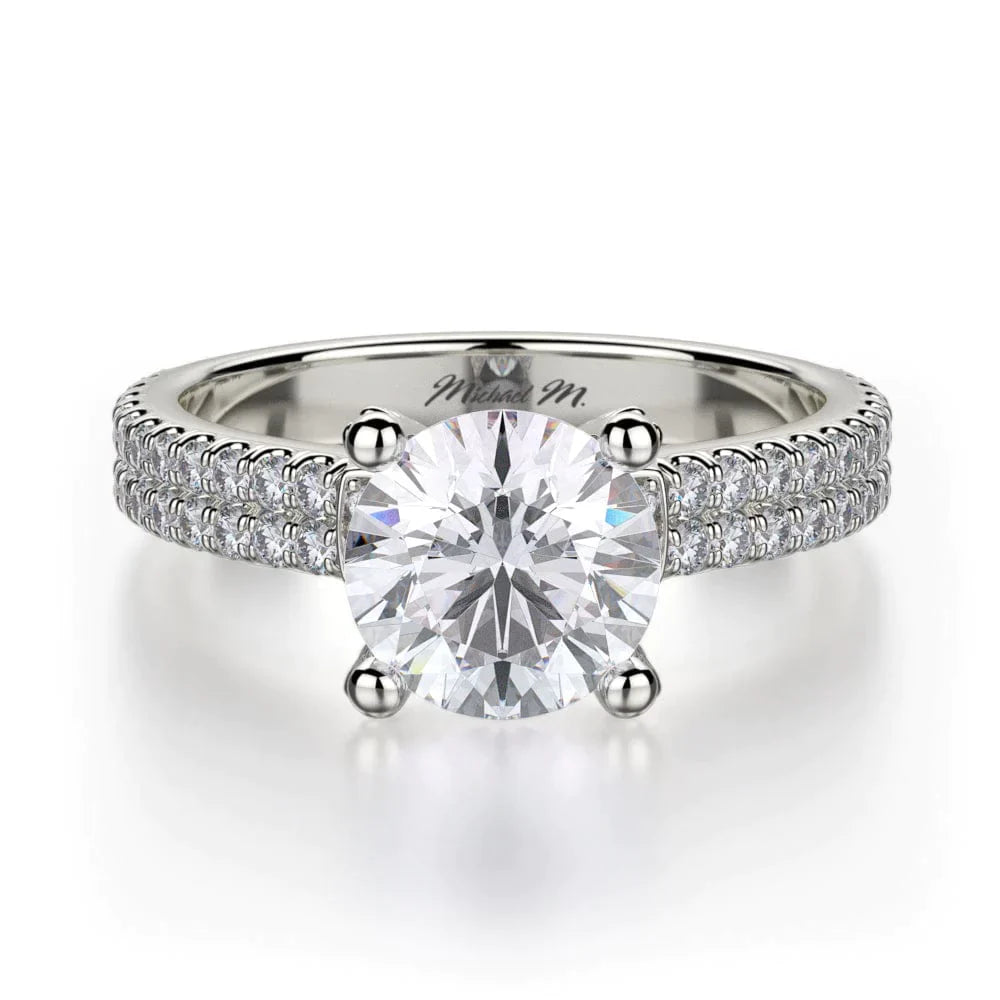 MICHAEL M Engagement Rings 18K White Gold Europa R483-1 R483-1WG