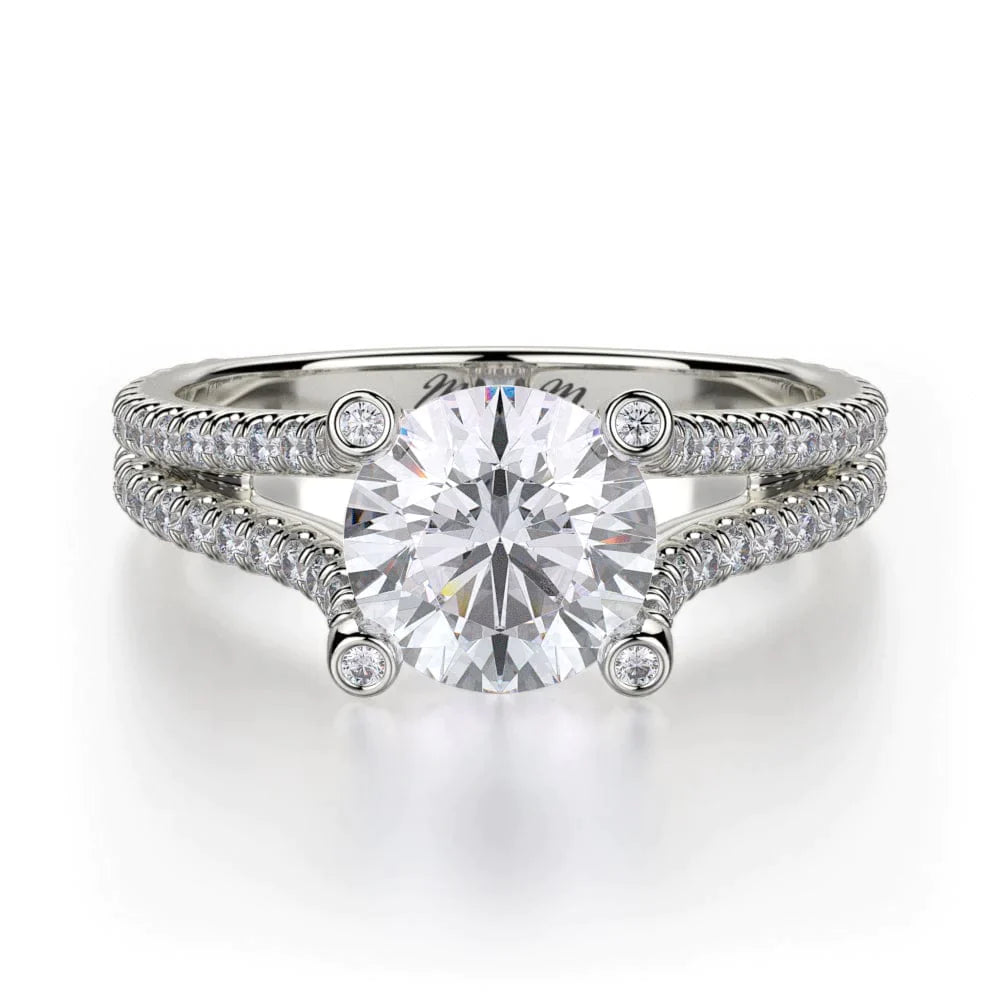 MICHAEL M Engagement Rings 18K White Gold Europa R487-1 R487-1WG