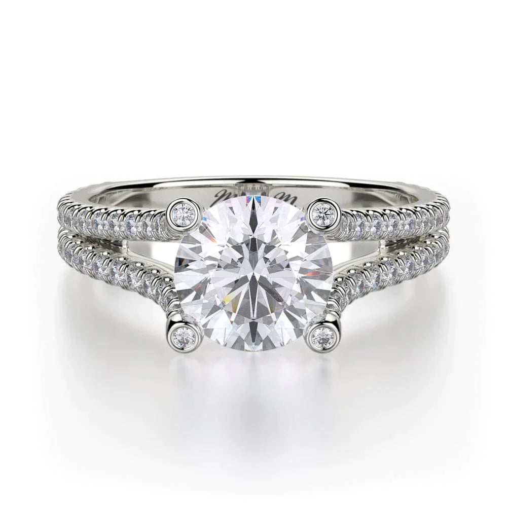 MICHAEL M Engagement Rings 18K White Gold Europa R487-1 R487-1WG