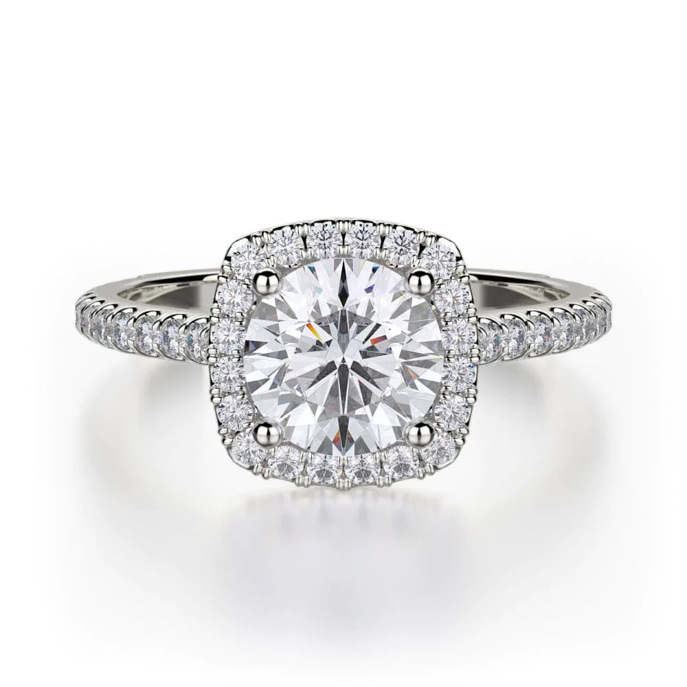 MICHAEL M Engagement Rings 18K White Gold Europa R539S-1 R539S-1WG