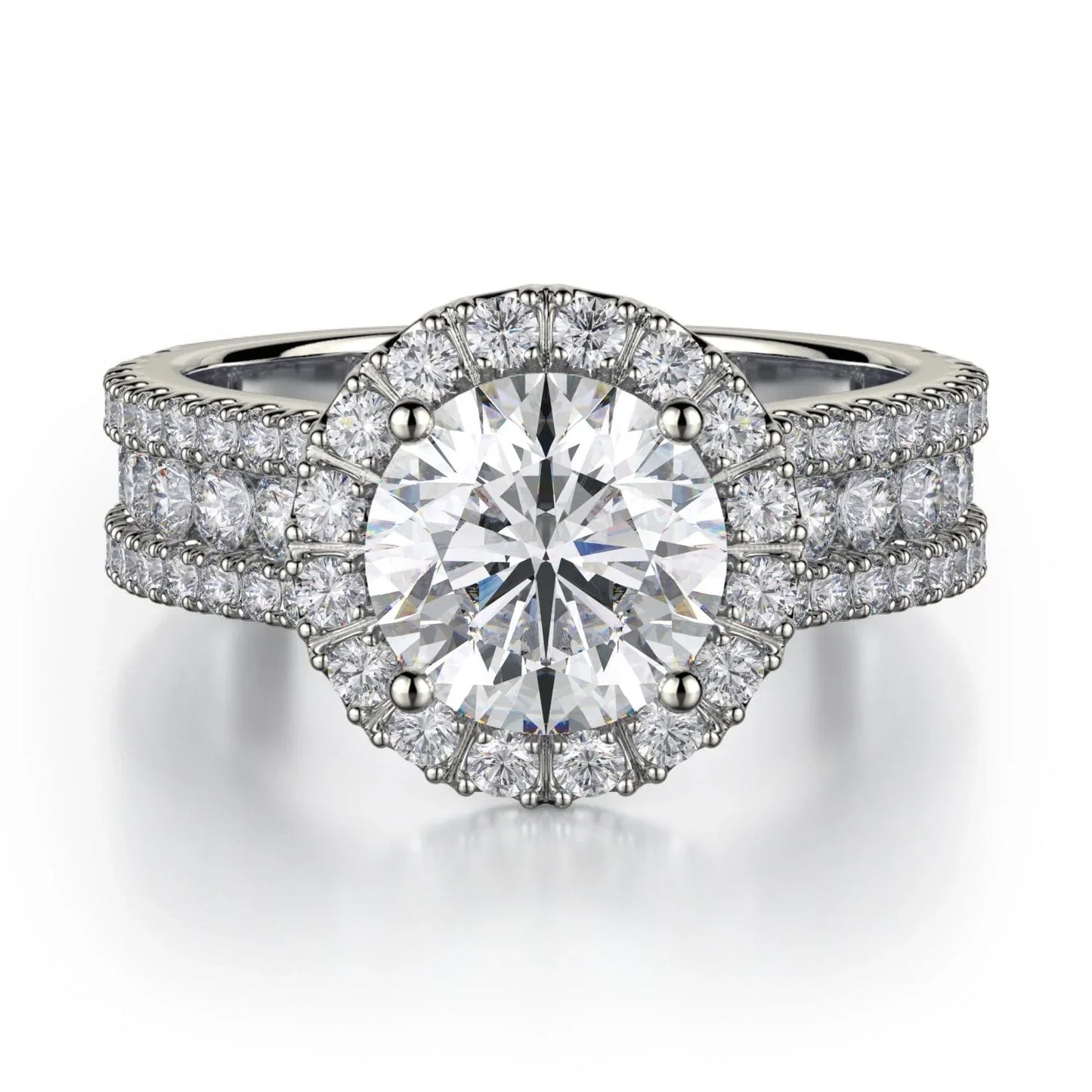 MICHAEL M Engagement Rings 18K White Gold Europa R551-1.5 R551-1.5WG