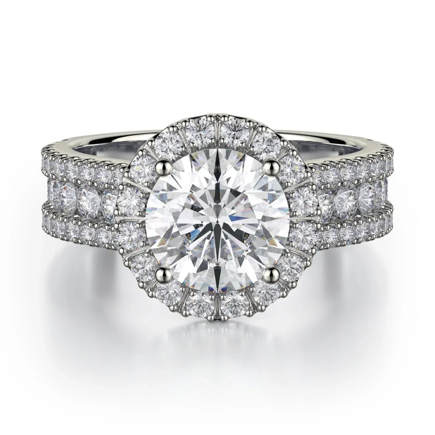 MICHAEL M Engagement Rings 18K White Gold Europa R551-1.5 R551-1.5WG
