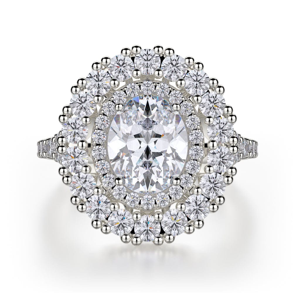 MICHAEL M Engagement Rings 18K White Gold Europa R718-2 R718-2WG