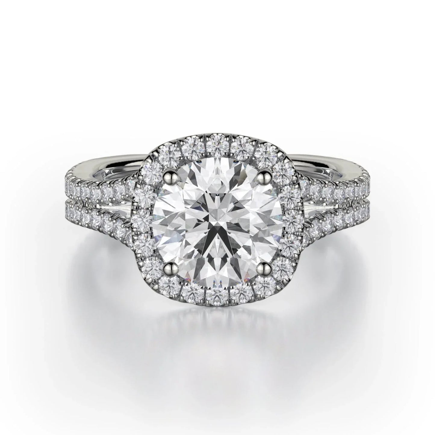 MICHAEL M Engagement Rings 18K White Gold Europa R783-2