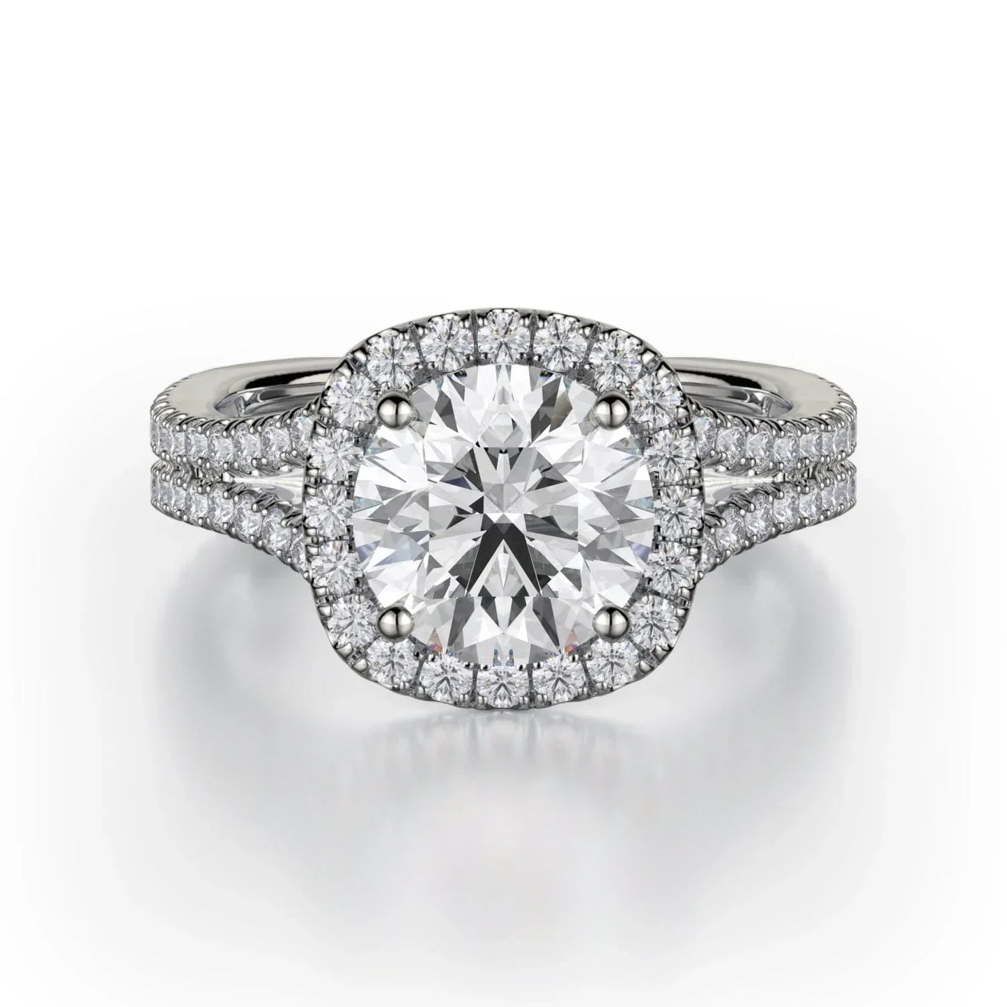 MICHAEL M Engagement Rings 18K White Gold Europa R783-2
