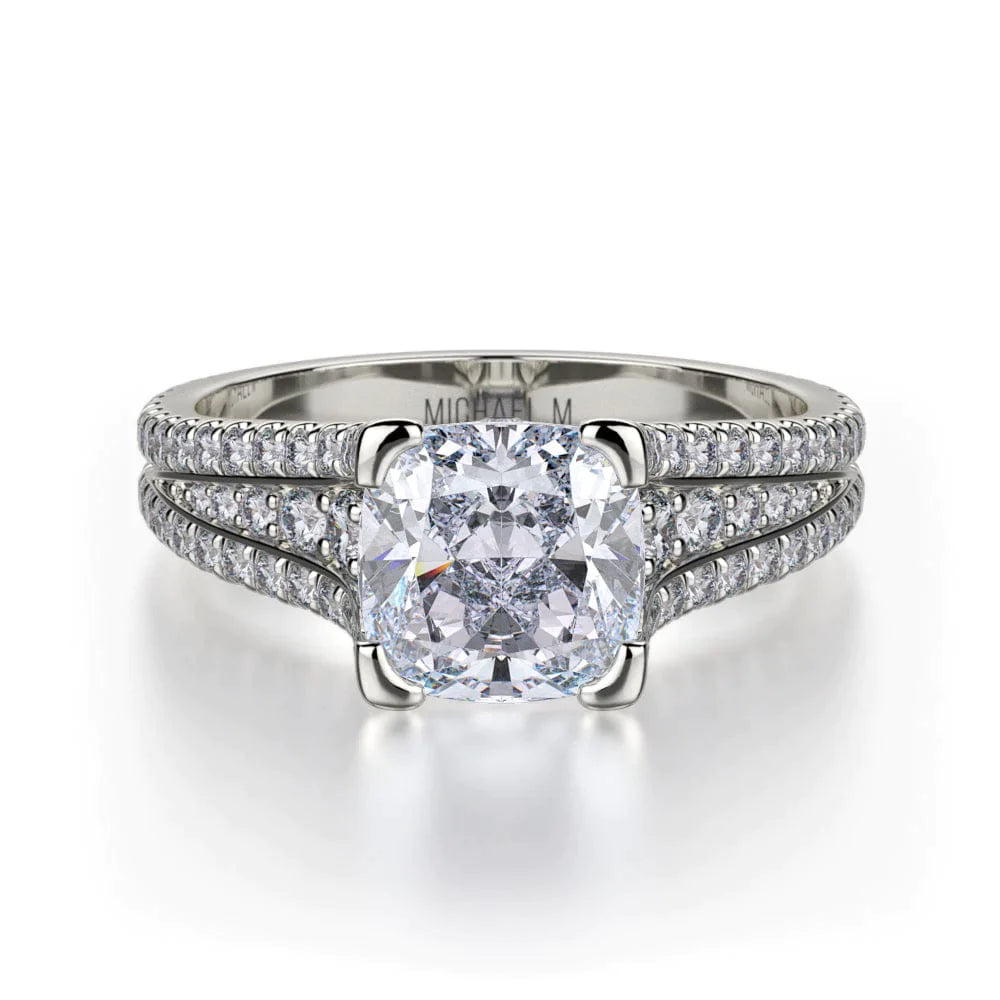 MICHAEL M Engagement Rings 18K White Gold Loud R744-2 R744-2WG
