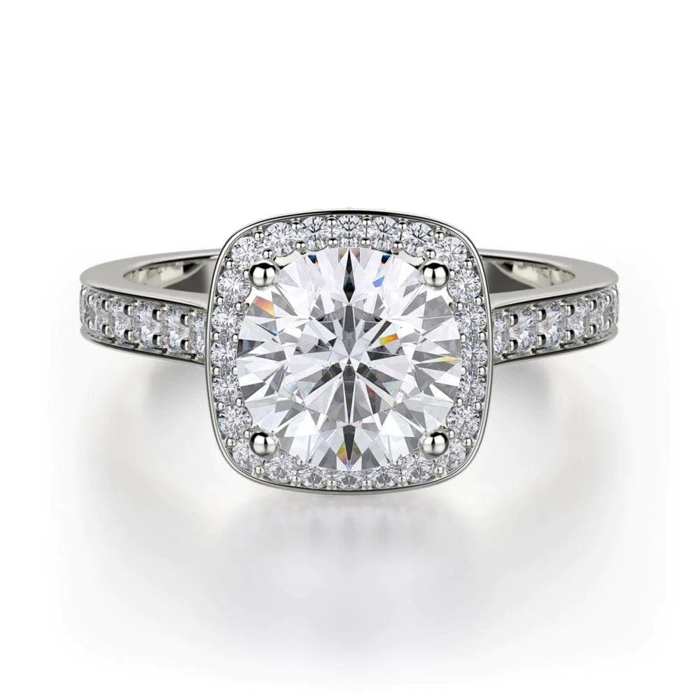 MICHAEL M Engagement Rings 18K White Gold Love R353-2 R353-2WG