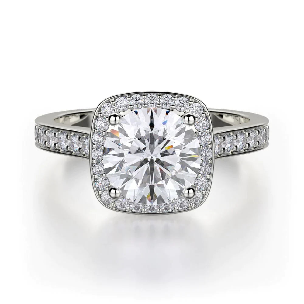 MICHAEL M Engagement Rings 18K White Gold Love R353-2 R353-2WG