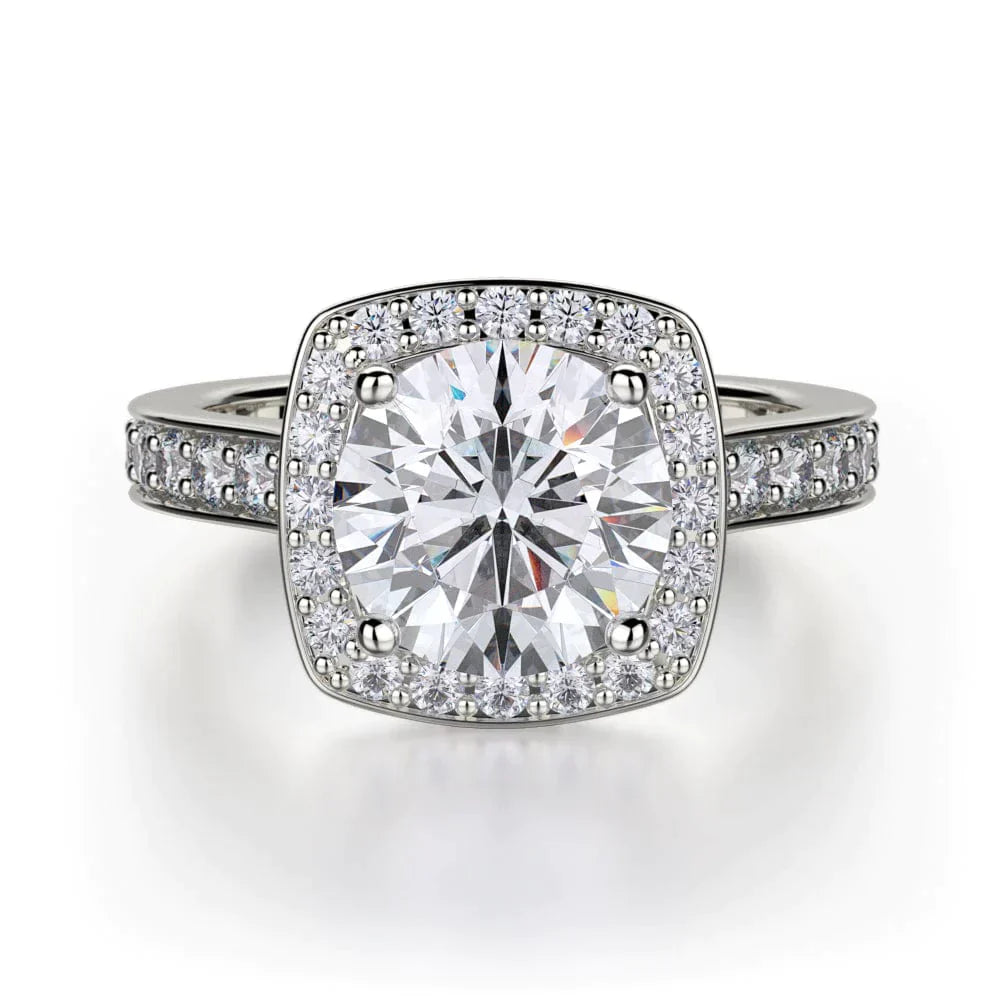 MICHAEL M Engagement Rings 18K White Gold Love R378-2 R378-2WG