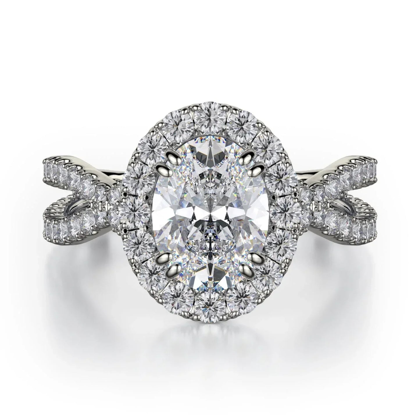 MICHAEL M Engagement Rings 18K White Gold Love R454-2 R454-2WG