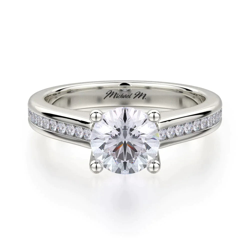 MICHAEL M Engagement Rings 18K White Gold Love R461S-1 R461S-1WG
