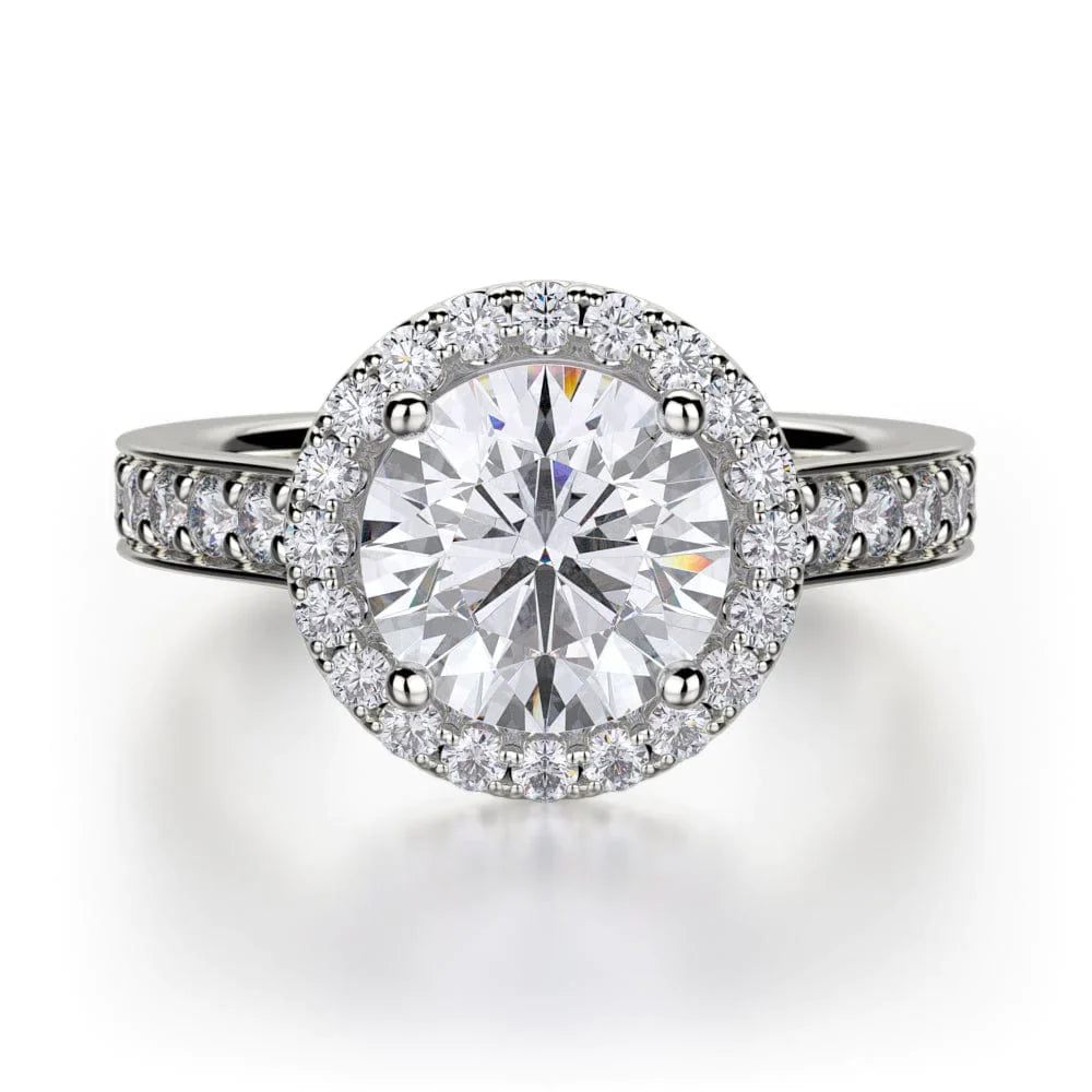 Michael M Pavé Round Engagement Ring