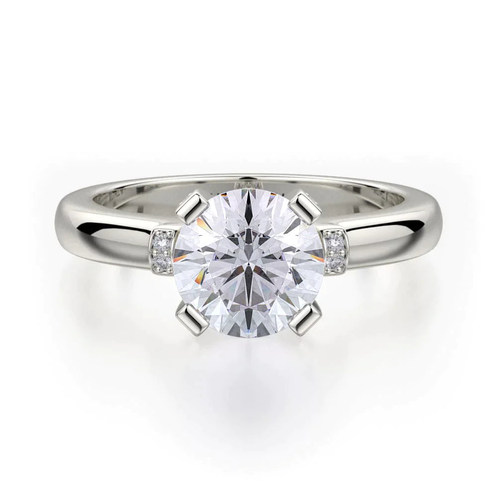 MICHAEL M Engagement Rings 18K White Gold Love R516-1 R516-1WG