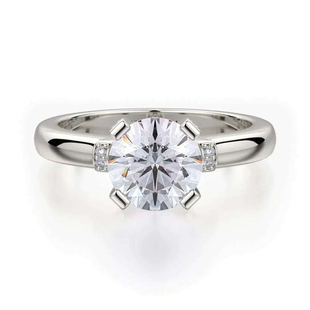 MICHAEL M Engagement Rings 18K White Gold Love R516-1 R516-1WG