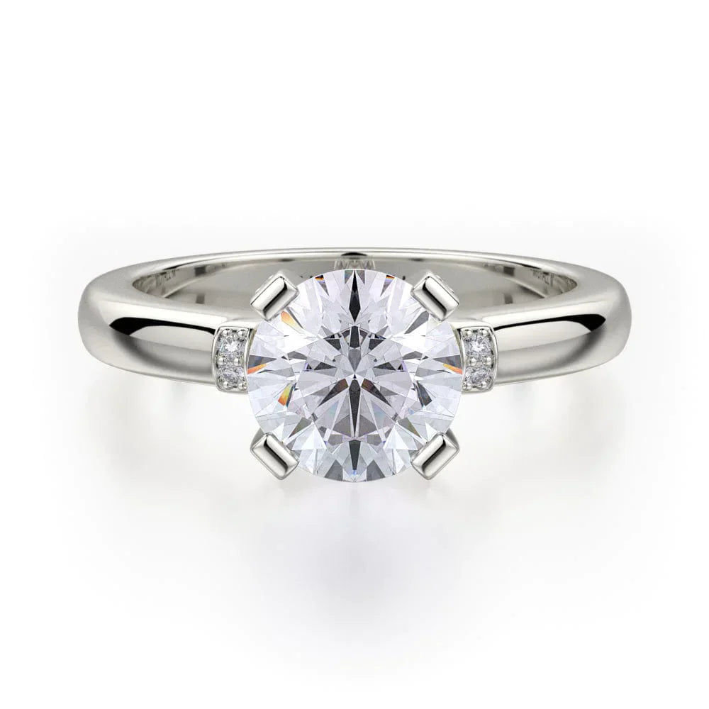 Michael M Solitaire Round Engagement Ring