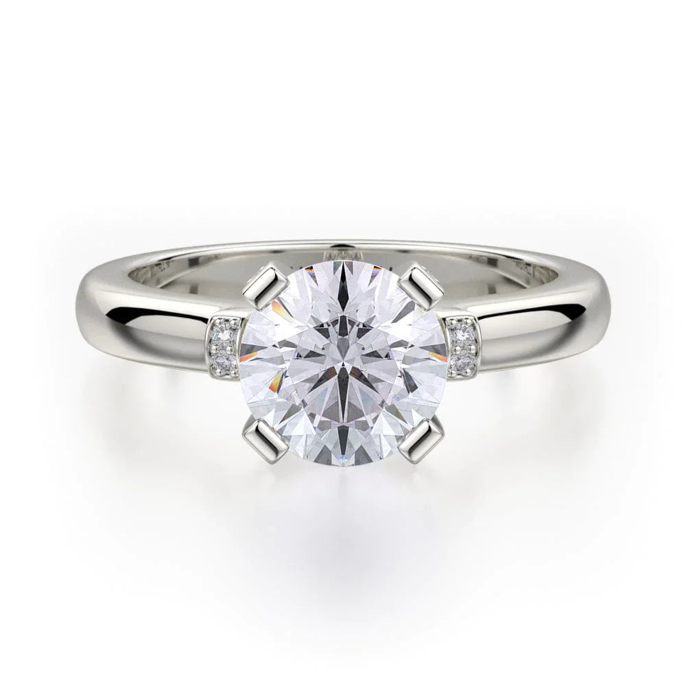 Michael M Solitaire Round Engagement Ring