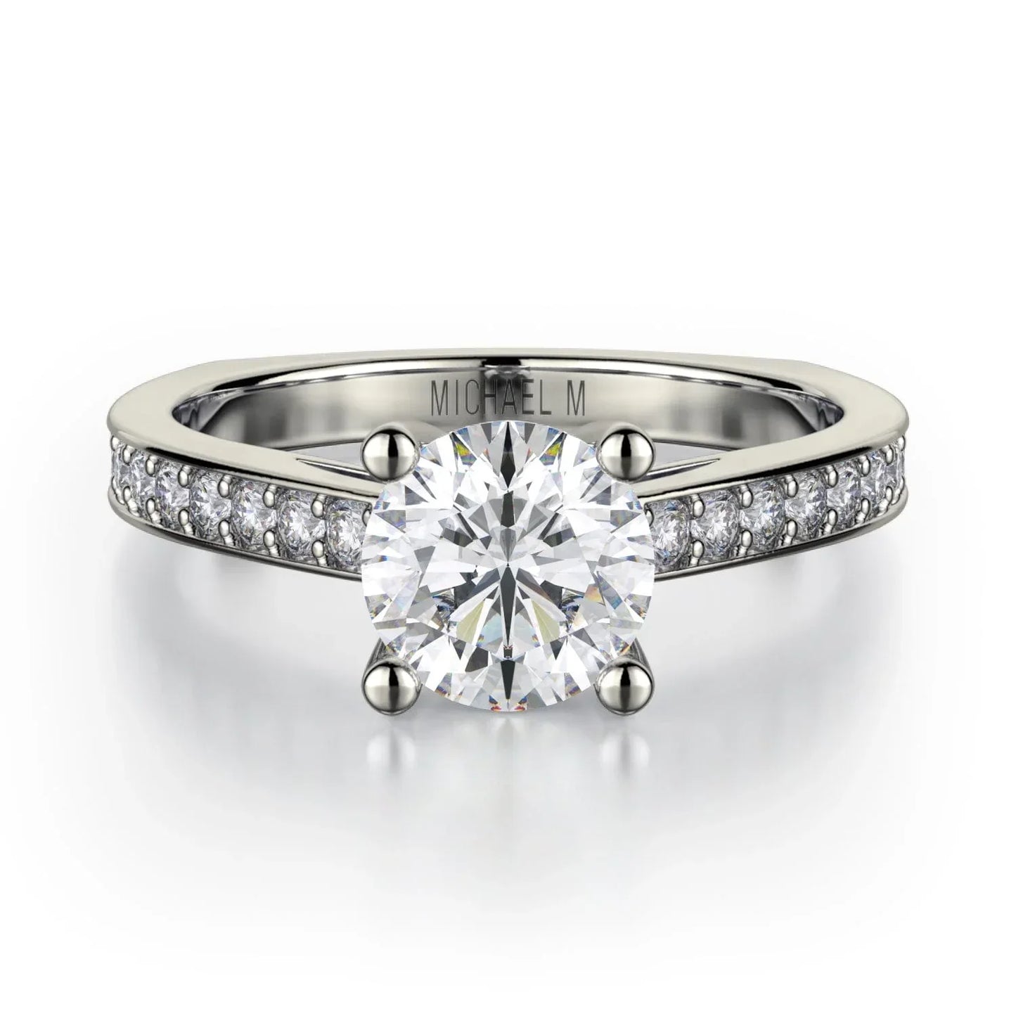 MICHAEL M Engagement Rings 18K White Gold Love R648-1 R648-1WG