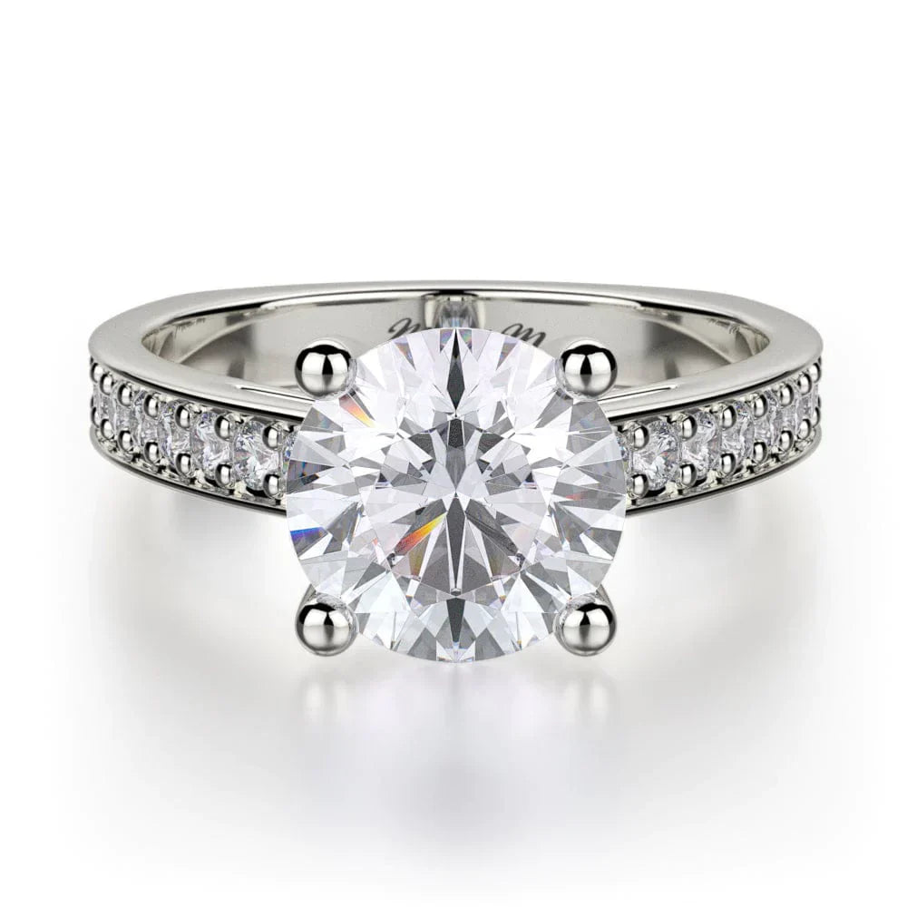 Michael M Bezel Round Engagement Ring