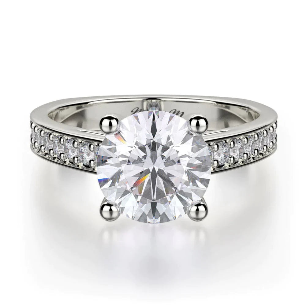 MICHAEL M Engagement Rings 18K White Gold Love R648-2 R648-2WG