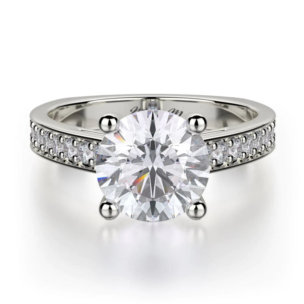 Michael M Bezel Round Engagement Ring