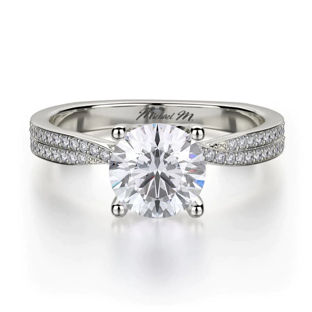 MICHAEL M Engagement Rings 18K White Gold Love R694-1 R694-1WG