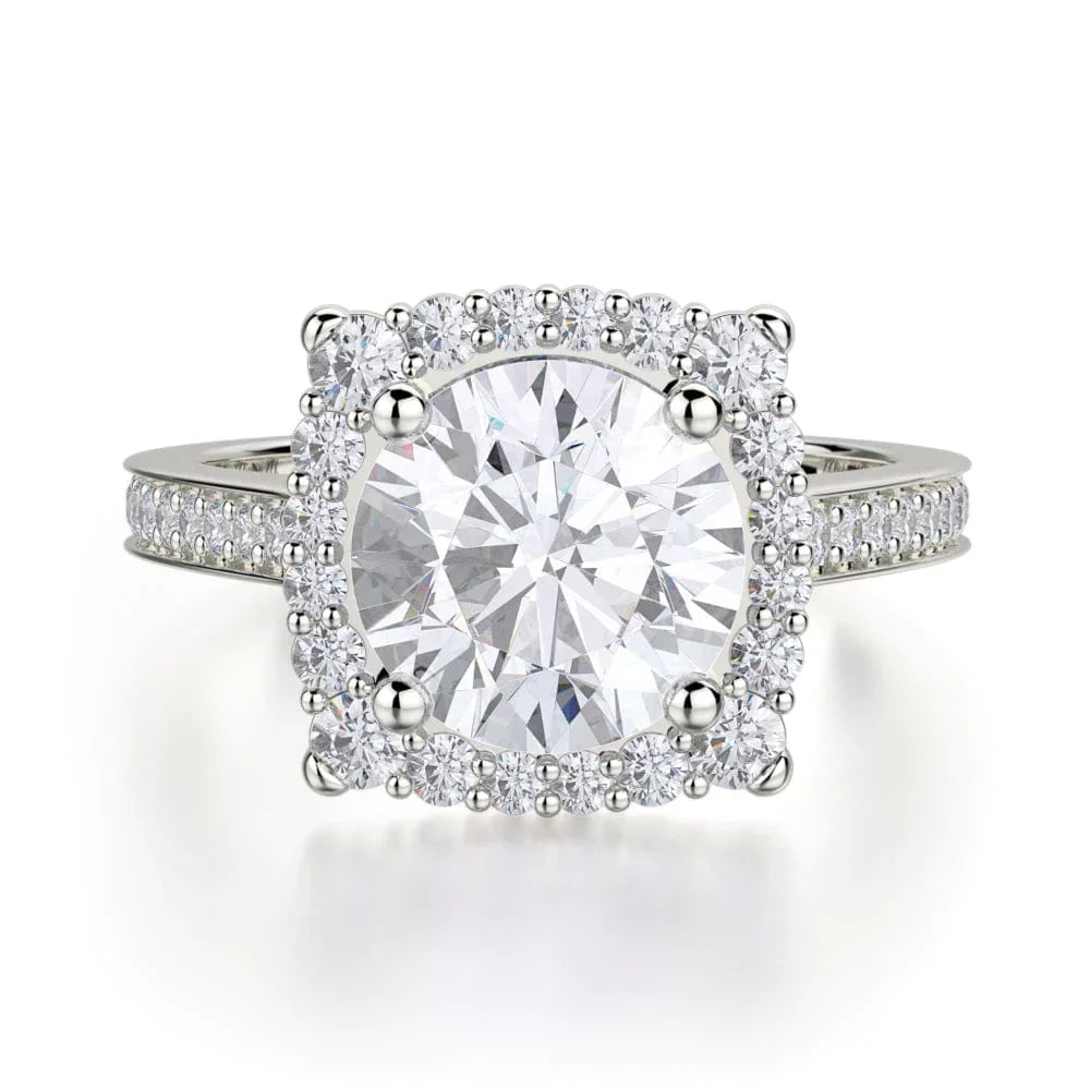 Michael M Prong Round Engagement Ring