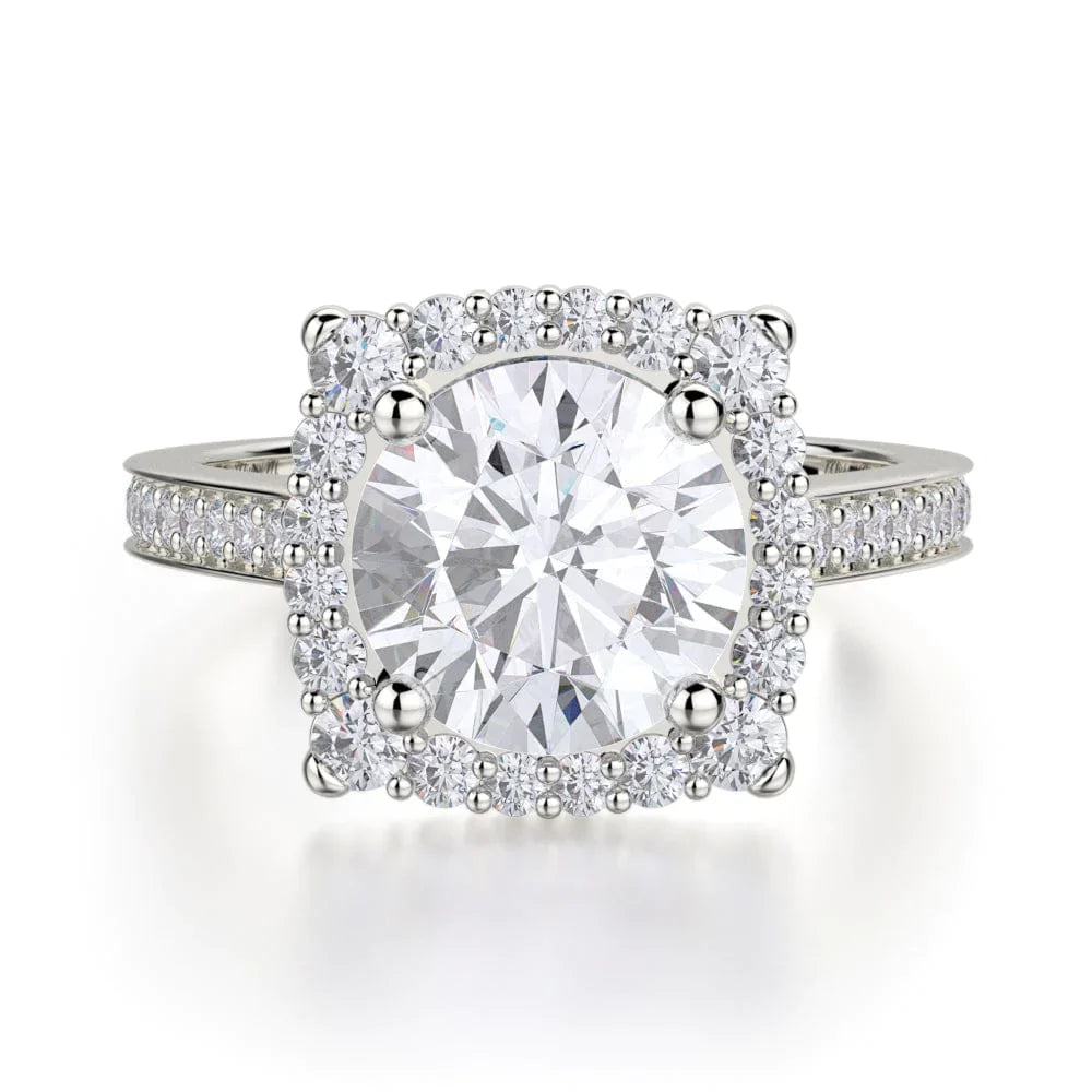 Michael M Prong Round Engagement Ring