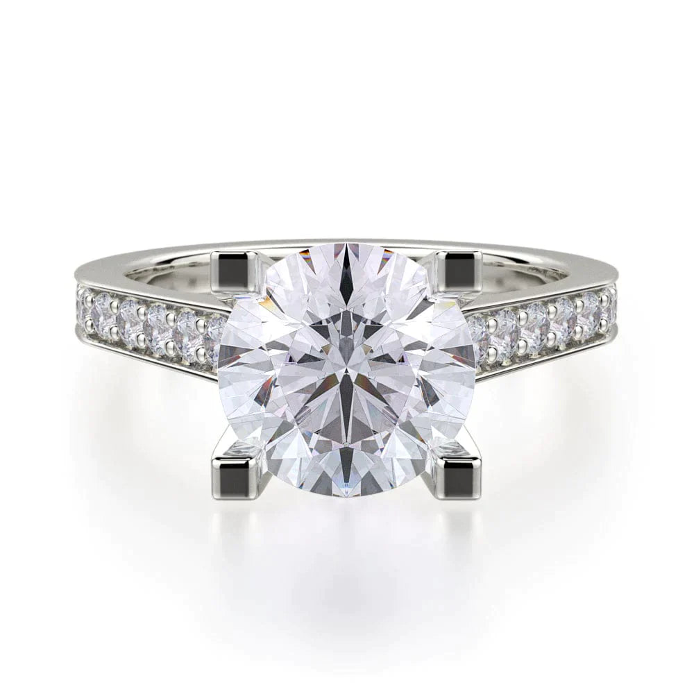 MICHAEL M Engagement Rings 18K White Gold Love R697-2 R697-2WG