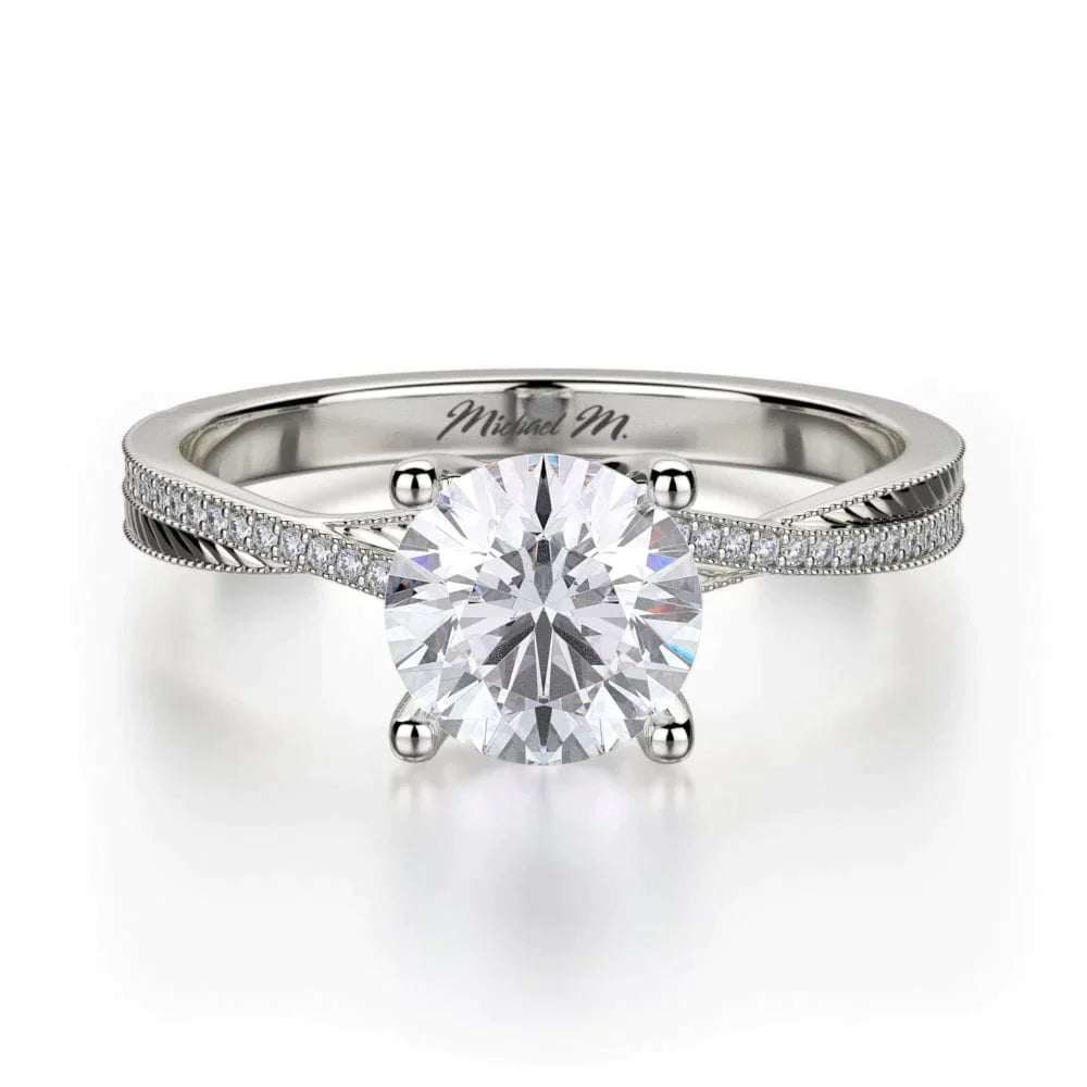 MICHAEL M Engagement Rings 18K White Gold Monaco R575-1 R575-1WG