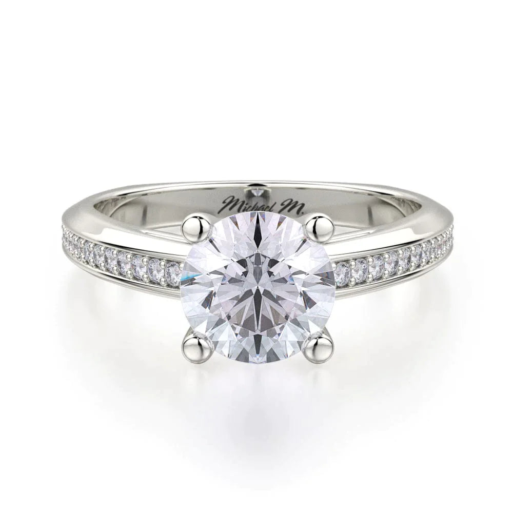 MICHAEL M Engagement Rings 18K White Gold Monaco R650-1 R650-1WG