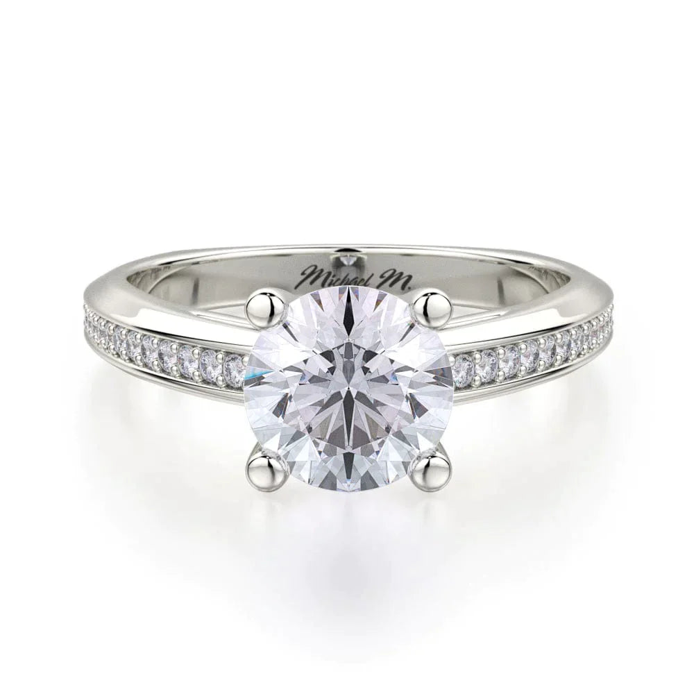 MICHAEL M Engagement Rings 18K White Gold Monaco R650-1 R650-1WG