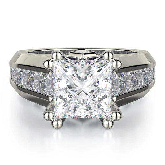 MICHAEL M Engagement Rings 18K White Gold Princess R763-2 R763-2WG